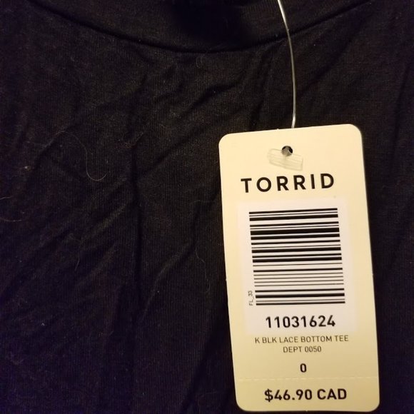 NWT Torrid - Mesh Bottom Tee - Picture 3 of 3